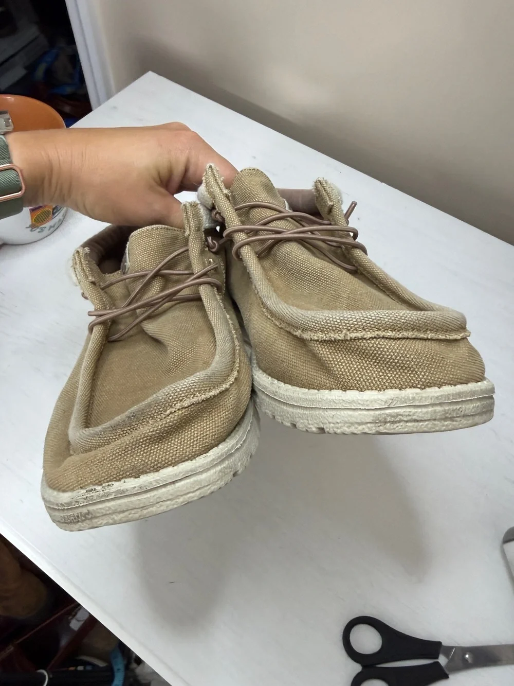 Hey Dude Wally Mid Salt N Stone Tan Chukka Boots Size 8